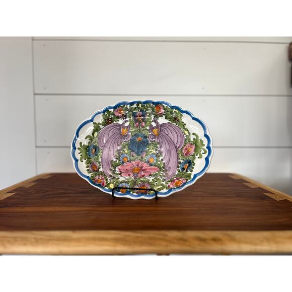 Vintage Skyros Designs Hand Painted Ceramic Plate Decorative Greece Decor - Picture 3 of 10